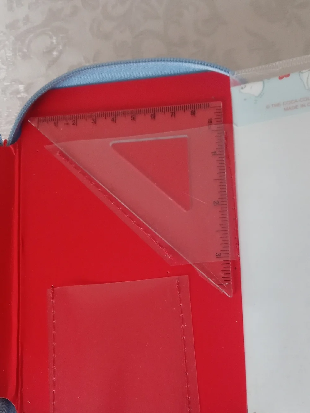 Coke Blue and Red Triple-Zip Pen and Pencil Organizer Case